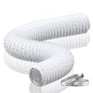 Duto Hon & Guan de 5 polegadas - PVC branco e alumínio de 16 pés para HVAC