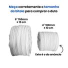 Duto PVC Flexível 10 cm X 5 Metros 4" Ar Condicionado Ventilação Exaustor Coifa