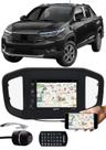 DVD Player 2 Din Fiat Strada 2020 2021 6.2" Polegadas Espelhamento Bluetooth USB SD Card + Moldura Painel + Câmera de Ré