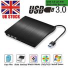Dvds vídeos preto usb 3.0 externo dvd rw drive cd dvd rewriter gravador leitor para laptop pc mac hh