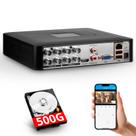 DVR de Segurança Fuers 8 Canais Híbrido 6 em 1 com HD de 500 GB