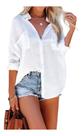 E0303-Saída Praia Camisa Camisão Lisa Elegante Plus Size