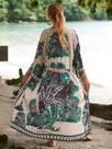 E0445 Kimono Quimono Luxo Longo Estampado Leve Solto Verão 4o1710