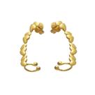 Ear Cuff com Corações Duplos Folheado em Ouro 18K SoftJoias