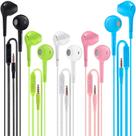 Earbuds, fones de ouvido, Jogteg com microfone, pacote com 5, com fio