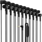 Earbuds, fones de ouvido Maeline Bulk com microfone, pacote com 100 unidades, pretos