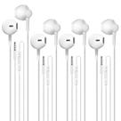 Earbuds Headphones SHDKJXH, pacote com 4 fios e microfone branco Earbuds Headphones SHDKJXH, pacote com 4 fios e microfone branco