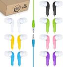 Earbuds JustJamz Jelly Roll, pacote com 30 fones de ouvido intra-auriculares