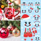 Easma, 27 peças de adesivos faciais de gengibre de Natal para decoração