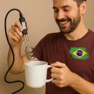 Ebulidor Elétrico Ferve Água Rápido 500W Mergulhão Alimentos Fazer Chá Café Utensílio Cozinha Portátil Prático Casa 127V Ebulidor Elétrico Ferve Água Rápido 500W Mergulhão Alimentos Fazer Chá Café Utensílio Cozinha Portátil Prático Casa 127V
