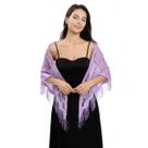 Echarpe de Renda Xale Franja Sofisticação e Elegância Luxo