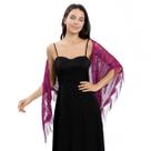 Echarpe de Renda Xale Franja Sofisticação e Elegância Luxo -