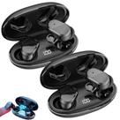 Echolabs Ear Buds 2024 Edition, Echolabs Audio Earbuds Edition 2024, fones de ouvido sem fio para dormir com microfone invisível, mini fone de ouvido LED Power Display, pequenos fones de ouvido Bluetooth para esportes de viagem (2 unidades)