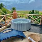 Eco Spa Top Line: Banheira de Hidromassagem Portátil com Jatos, Aquecimento e Cromoterapia Ouro Fino