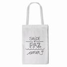 Ecobag Branca Personalizada Pequena Com Alça 20x30cm Ecobag Branca Personalizada Pequena Com Alça 20x30cm