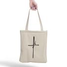 Ecobag Fé Bolsa de Praia Feminina Grande Tecido Costura Reforçada Drobravel de Algodão Cru Ecológica 30x40 Feira REC store