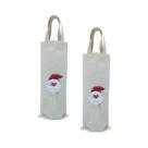 Ecobag Natal Para Garrafa 15x40 Ecológica Algodão Cru