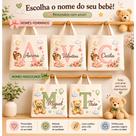 Ecobag Personalizada Bebê com Nome e Inicial Presente Criativo Maternidade Menino Menina Ecobag Personalizada Bebê com Nome e Inicial Presente Criativo Maternidade Menino Menina