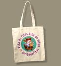 Ecobag Rita de Fitas em Algodão Cru Natural e Ecológica