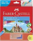 EcoLápis 24 Cores e 1 Apontador com Depósito, Faber-Castell, 120124+1APT, Grafite EcoLápis 24 Cores e 1 Apontador com Depósito, Faber-Castell, 120124+1APT, Grafite
