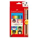 EcoLápis de Cor 12 Cores + 3 Caras & Cores - Faber-Castell EcoLápis de Cor 12 Cores + 3 Caras & Cores - Faber-Castell