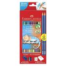 Ecolápis de Cor Faber Castell Bicolor Kit Escolar 24 Cores