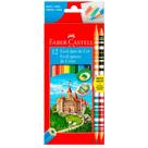 Ecolápis de cor Sextavado 12 cores e 2 Ecolápis Bicolor - Faber Castell Ecolápis de cor Sextavado 12 cores e 2 Ecolápis Bicolor - Faber Castell