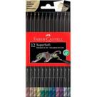 Ecolápis de cor Supersoft 12 Cores Metálicas Faber-Castell Ecolápis de cor Supersoft 12 Cores Metálicas Faber-Castell