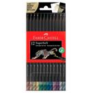 Ecolápis de Cor Supersoft Cores Metálicas com 12 Unidades - Faber-Castell