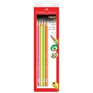 Ecolápis Grafite Neon com 4 Unidades - Faber-Castell Ecolápis Grafite Neon com 4 Unidades - Faber-Castell