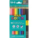 Ecolápis Multicolor Super 12 Cores + 2 Lápis - Faber Castell Ecolápis Multicolor Super 12 Cores + 2 Lápis - Faber Castell