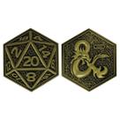 Edição limitada Collector Coin Dungeons & Dragons 20-Sided Die