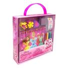 Editora DCL Livro Atividades Disney Princesas Fun Box - 3 carimbos, adesivos e 4 canetas