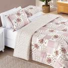Edredom Ayla Casal Queen Tecido Dupla Face Microfibra 03 Peças - Rosa Floral Matura - 100% Poliéster Edredom Ayla Casal Queen Tecido Dupla Face Microfibra 03 Peças - Rosa Floral Matura - 100% Poliéster