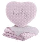 Edredom Baby Jolitex Relevo Com Almofada Coração Rosa
