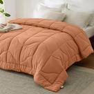 Edredom Bedsure Queen 224x224cm, ultramacio, laranja queimada
