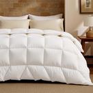 Edredom Bedsure Queen com Plumas e Penas 230 x 230 cm Branco