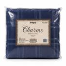 Edredom Casal Charme 2,20x2,40 Azul Grid Appel