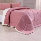 Edredom Coberdrom Queen Dupla Face Malha e Sherpa Lã Carneiro 180g/m² ROSE SMOKE - Tessi Edredom Coberdrom Queen Dupla Face Malha e Sherpa Lã Carneiro 180g/m² ROSE SMOKE - Tessi