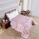 Edredom Cobertor Belle Queen 400 Fios Dupla Face Estampado Floral Rosê