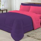 Edredom Dupla Face 100% Algodão Malha Solteiro Gran Moratta 01 Peça - produto com cor Pink- Roxo