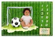 Edredom Dupla Face Tapete Foto Bebê Mêsversário Vem Pro Fut