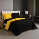 Edredom Duplaface Casal Queen Ternura Avulso Matelado 2,40x2,20 Amarelo com Preto