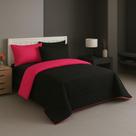 Edredom Duplaface Casal Queen Ternura Avulso Matelado 2,40x2,20 Pink com Preto