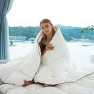 Edredom HYVIF Luxury Down Fiber Twin Size 65% com enchimento de plumas