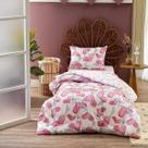 Edredom Infantil Menina Corações Rosa 100% Algodão Teka Kids