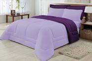 Edredom King Dupla Face 2,50m x 2,90m Lilás/Roxo