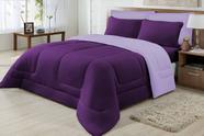 Edredom King Dupla Face 2,50m x 2,90m Roxo-Lilás