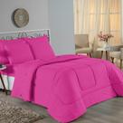 Edredom King Nobre 1 Peça Dupla Face 2,50m X 2,90m Malha 100% Algodão - Pink
