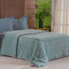 Edredom King Plush Sense Dupla Face 100% Poliéster 250x270cm Tessi Azul Mineral